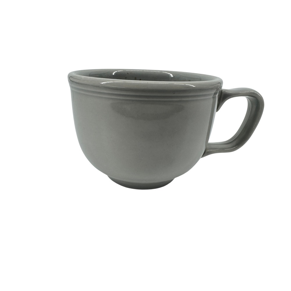 Homer Laughlin Jumbo Mug Pearl‎ Gray HTF Ceramic Soup Cup Lead Free USA Made
